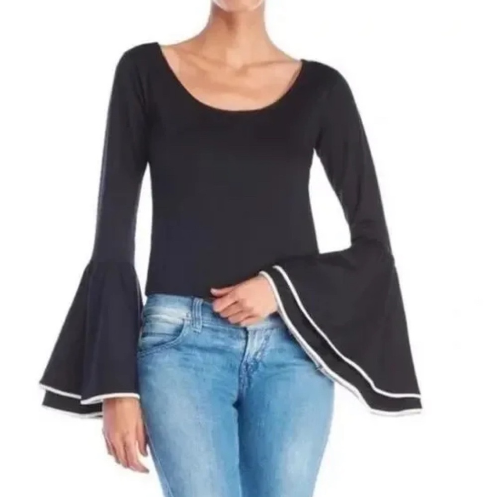 NWT Ronny Kobo Bell Sleeve Blouse Medium